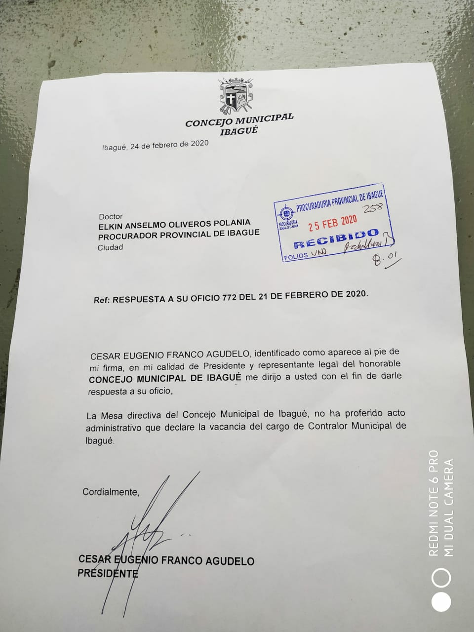 carta impotante