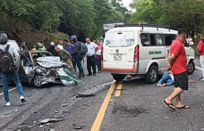 accidente en via honda