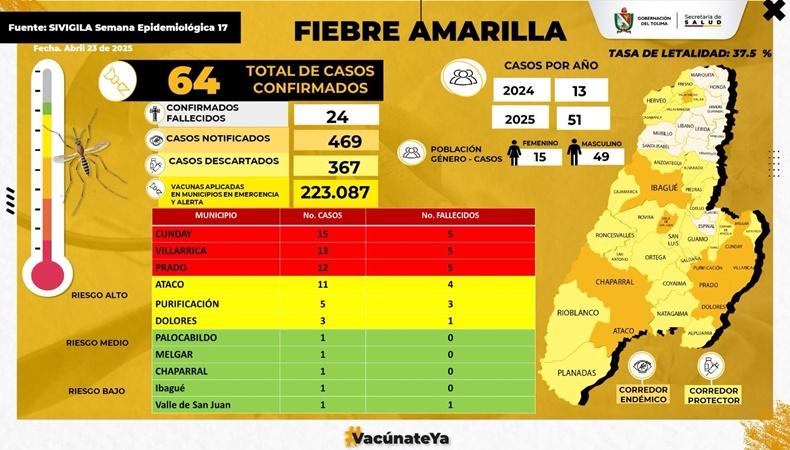 casos de amarillo