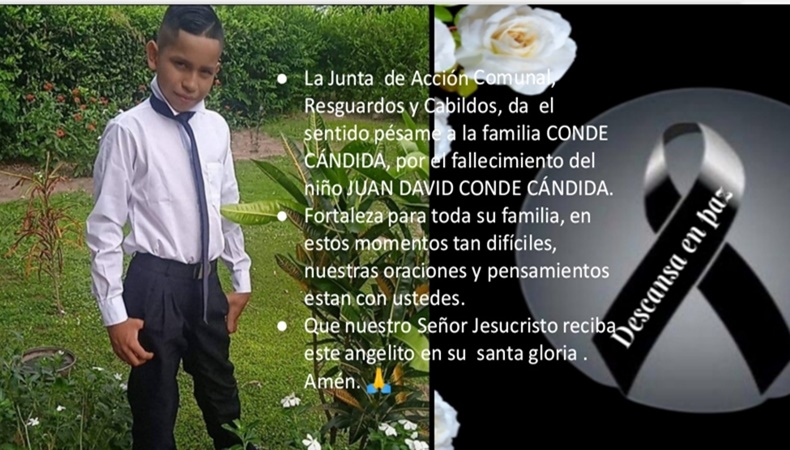Niño fallecido