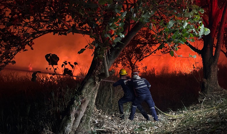 incendio en la variante