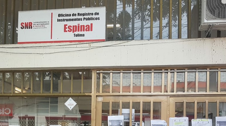 Oficina de registros del Espinal